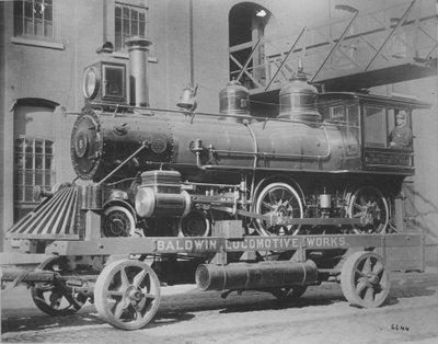 Baldwin Locomotive Works, Handels Tentoonstelling, Constitutionele Eeuwfeestviering, Philadelphia, Pennsylvania, 1887 door American Photographer